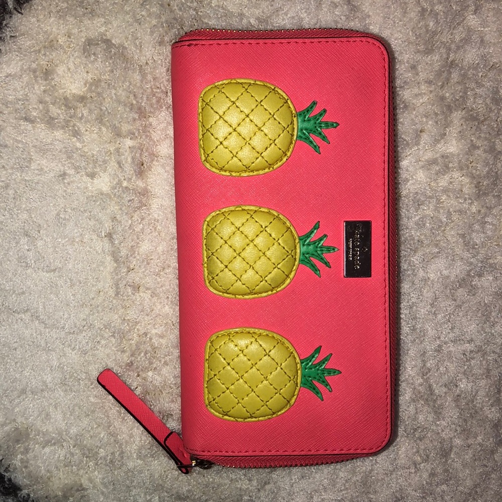 Kate spade wallet pouch neon pink